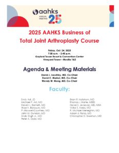 2025 Business Course Agenda