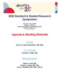 2025 Resident & Student Research Symposium Agenda – FINAL